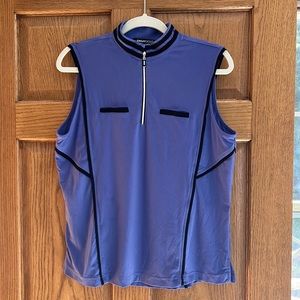 DKNY Golf sleeveless top with 1/4 zip. Size L.